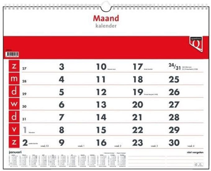 Maandkalender 2025 quantore