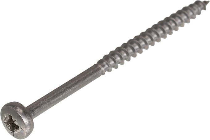 Hoenderdaal Spaanplaatschroef RVS-A2 cilinderkop PZ2 deeldraad 5.0X60/35 (per 200 stuks)