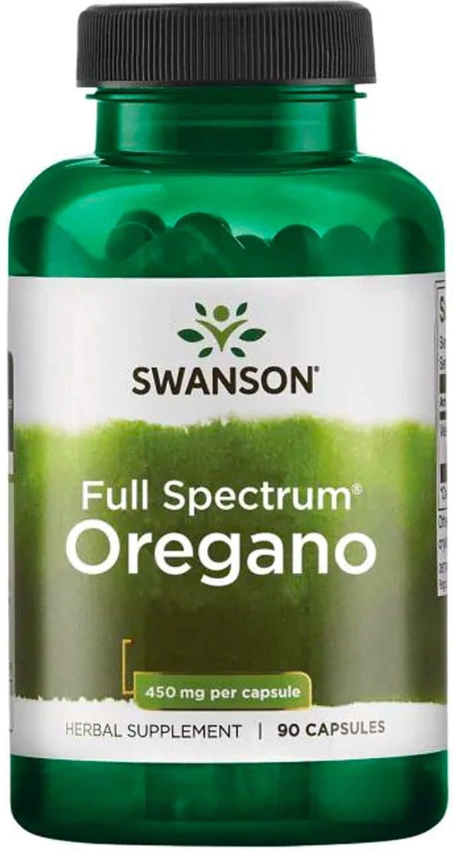 Oregano blad - Full Spectrum Oregano - 450mg - 90 Capsules - Swanson