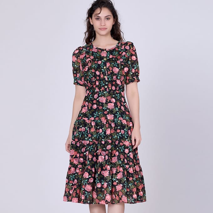 Bloemprint theejurk