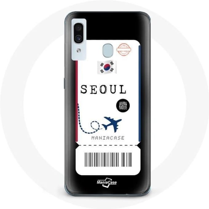 Coque pour Samsung Galaxy A30 Billet d'avion Seoul Corée du Sud