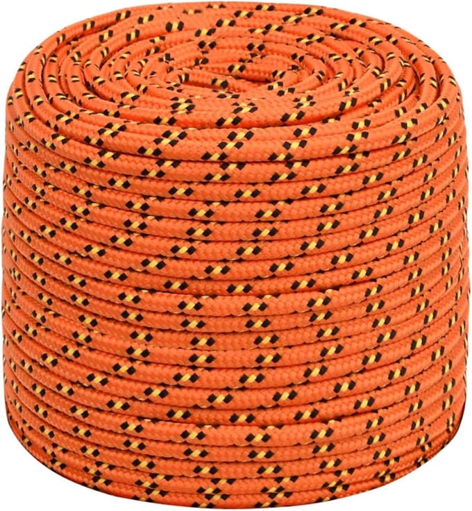 Boottouw - Scheepstouw Ankerlijn - Boot Vastmaken - Duurzaam Polypropyleen - 6 mm 100 m - Oranje