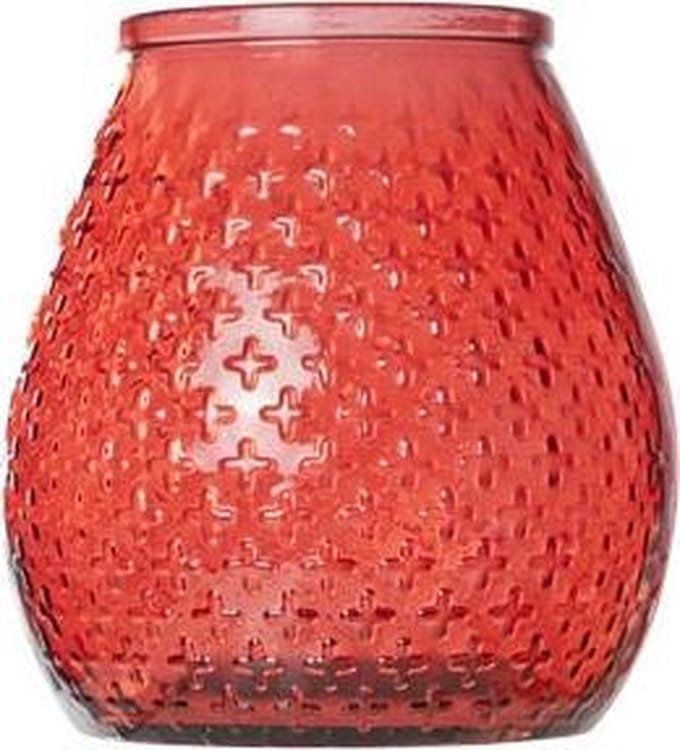 Cosy @ home Hurricane vaas glas 270ml d18xh19cm rood