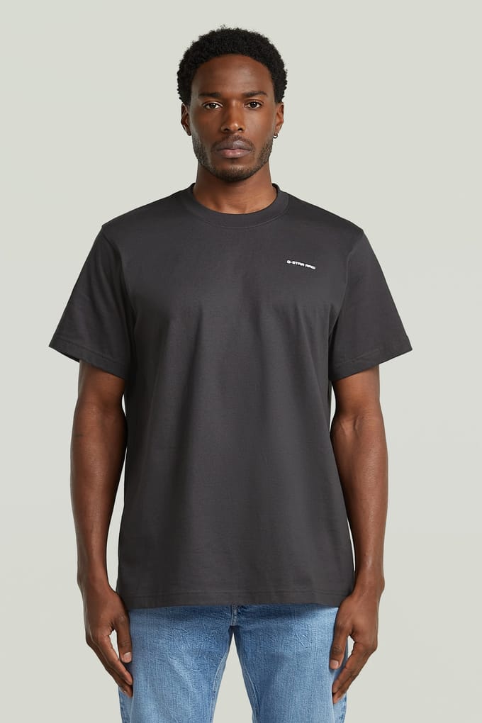 G-Star Chest Logo Loose R T Dark Grey Größe: S | Basic T-Shirts Outlet | Herren | Grau