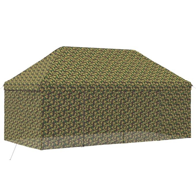 vidaXL - Luifel - Tent - met - 4 - Zijkanten - 2,9 - x - 5,8 - m - Leger - Camouflage