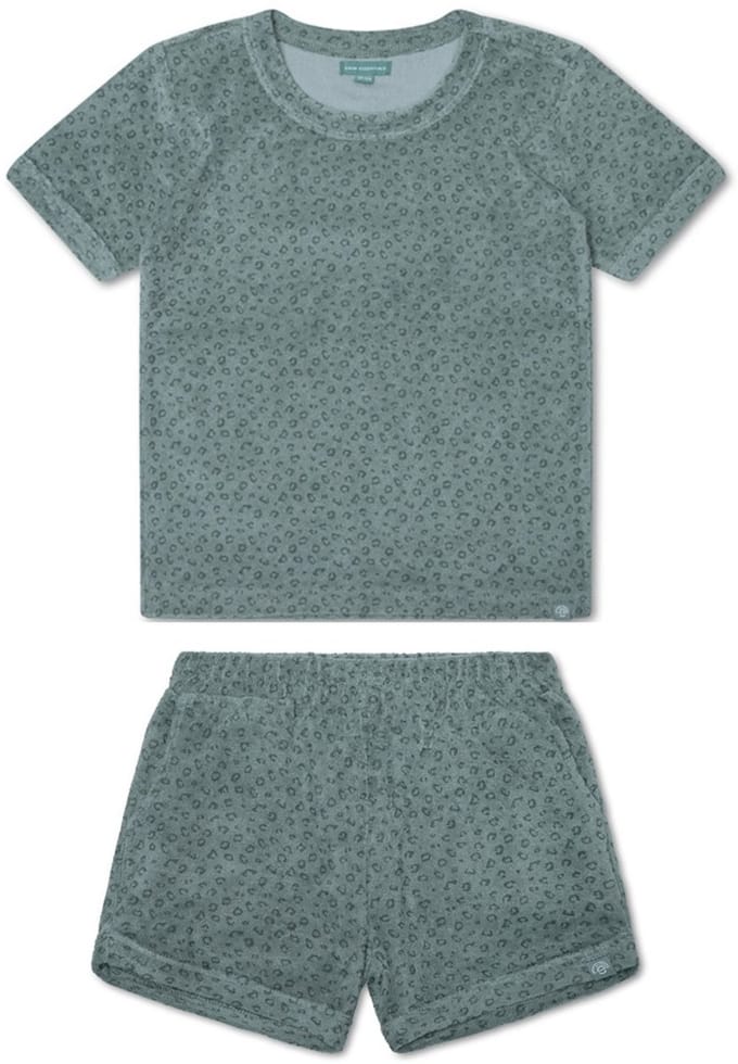 Swim Essentials - strandshirt - 1-6 Jaar- Groen - Luipaardprint - muslin/terry