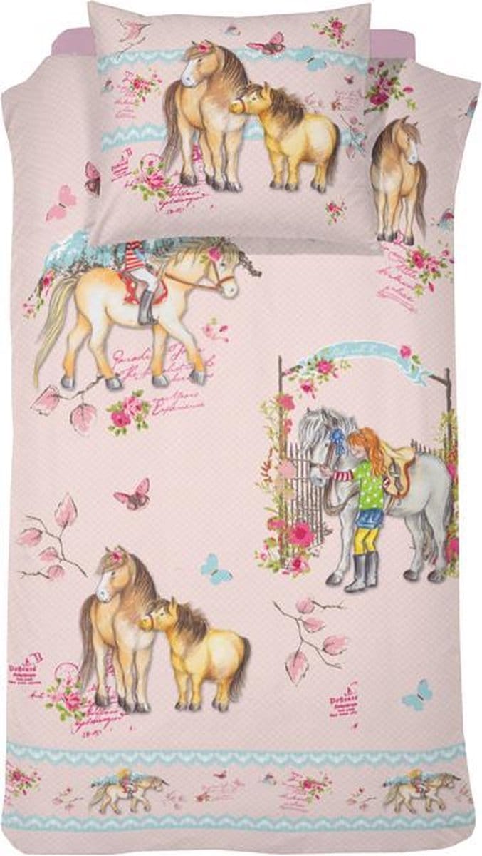 Cinderella Tiamo Dekbedovertrek - Katoen - Eenpersoons - 140x200 cm - Pink