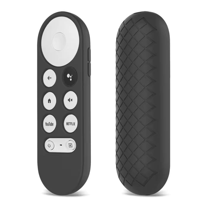 Hoesje geschikt voor afstandsbediening Google Chromecast (2020 - heden) - Siliconen soft case - Zwart