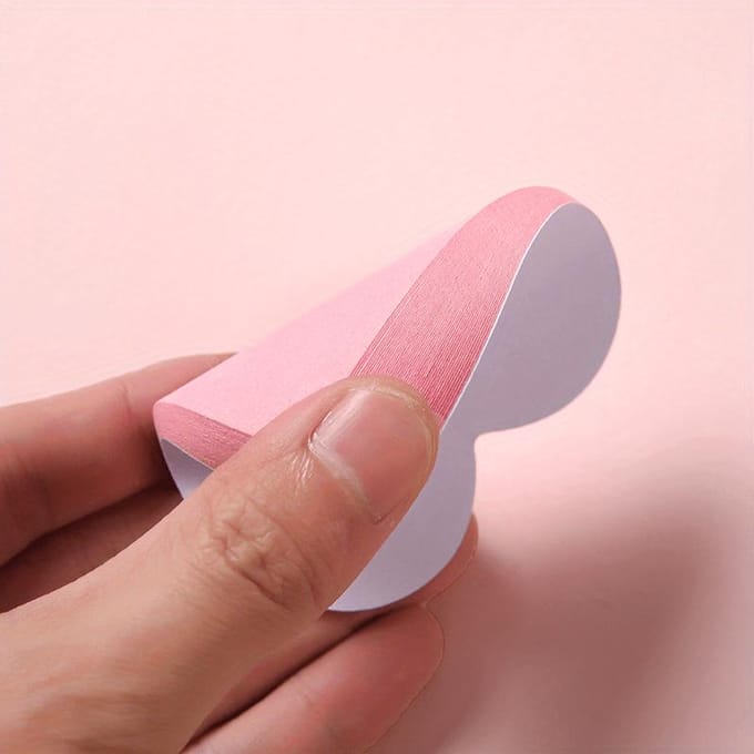 Hartvormige Post-its, Multifunctionele Post-its, Geschikt voor Studenten, Kantoor, Familie, Zelfklevend pink