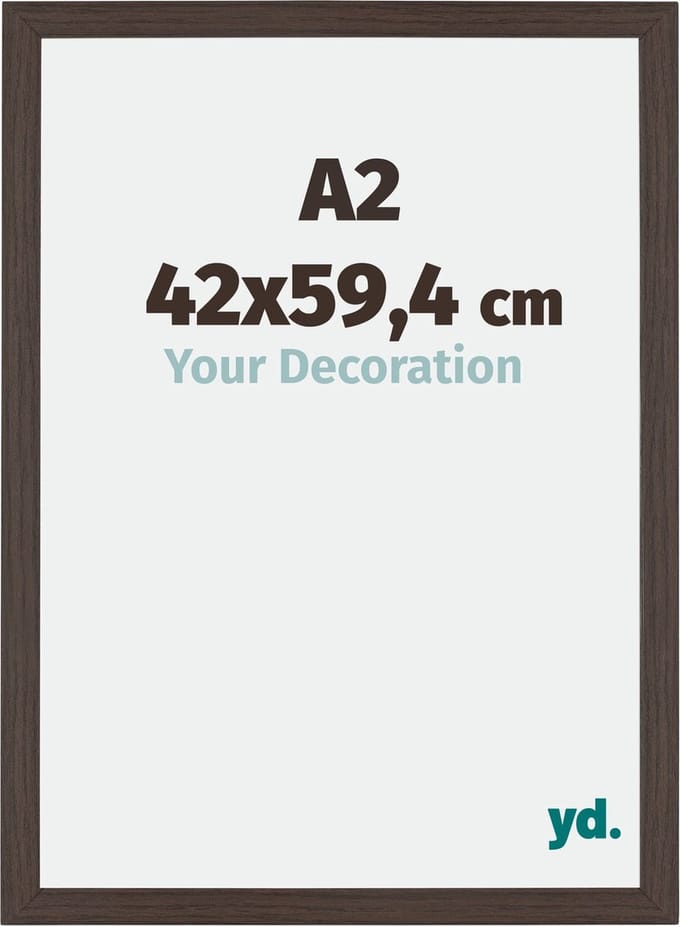 Your Decoration - Fotolijst A2 42x59,4 cm - MDF - Eiken Donker - Mura