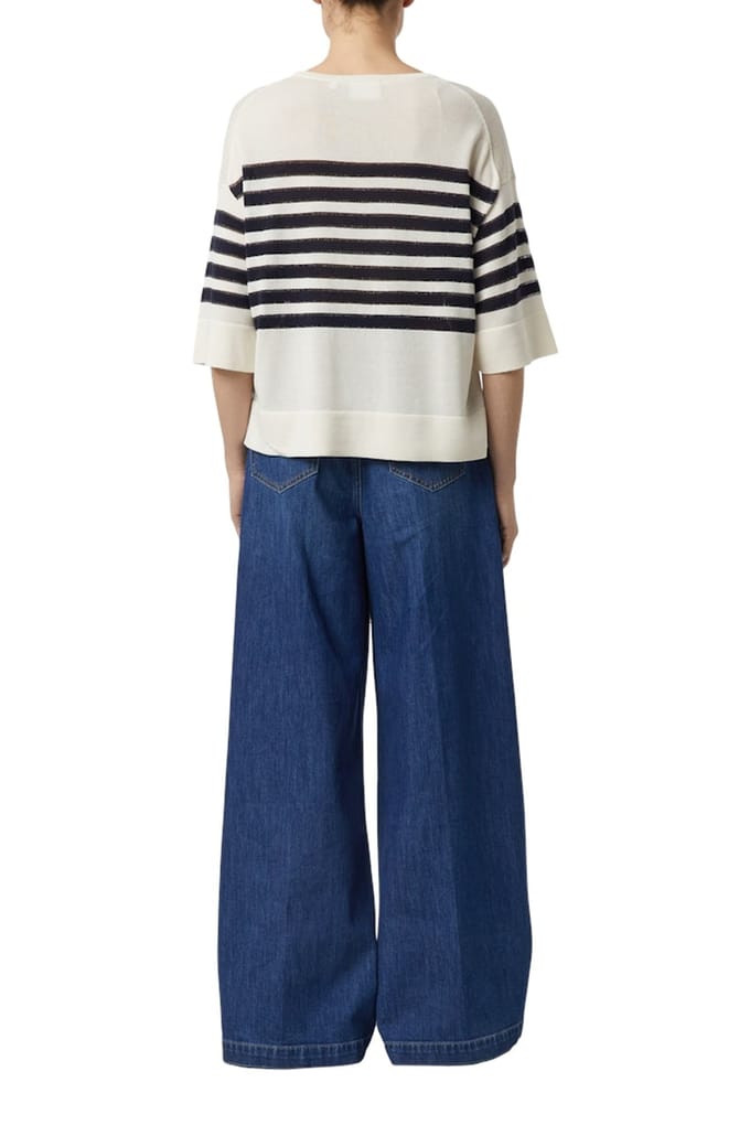 Comma Pullovers Offwhite Maat: S | Sweaters Outlet | Dames | Blauw