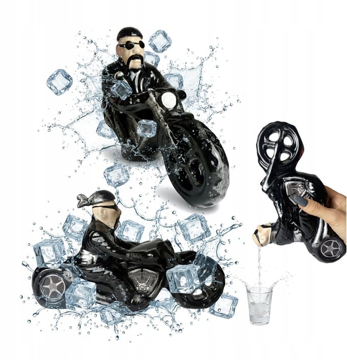 Bimberek Chopper Serie - Keramische Karaf - 350 ml - Decoratief - Motorrijder Ontwerp