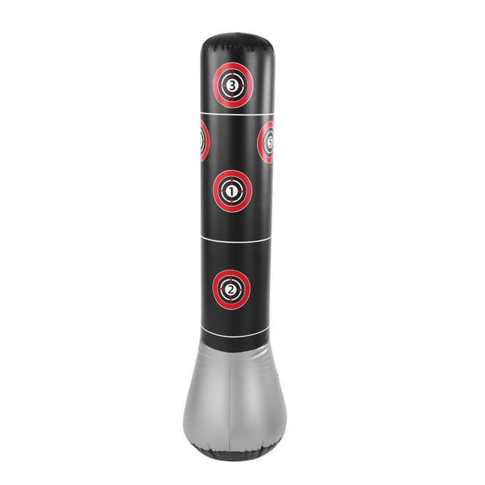 Opblaasbare Boksen Stoten Trappen Training Tumbler Zak Drukverlichting Accessoire gray
