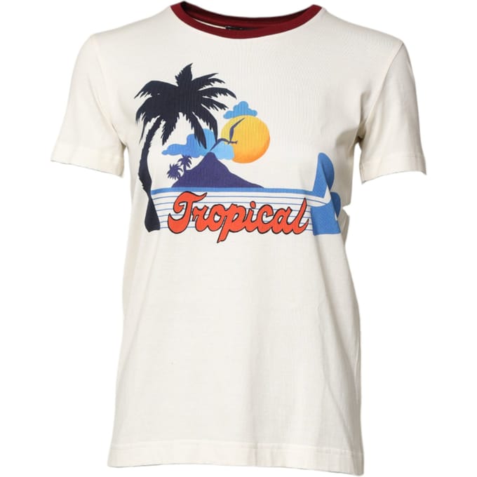 T-shirt met tropische print
