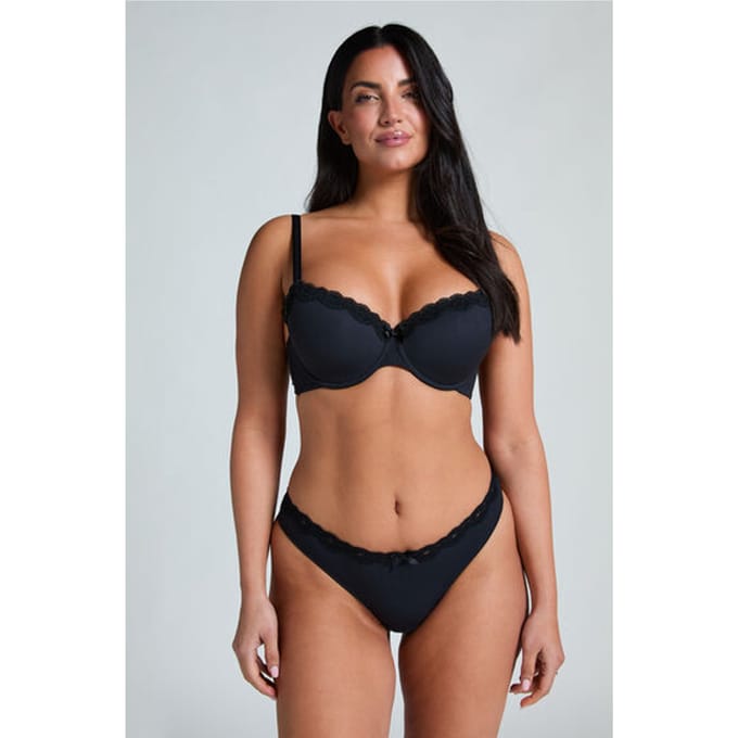 Hunkemöller Dames Lingerie String Lola - Zwart - maat S