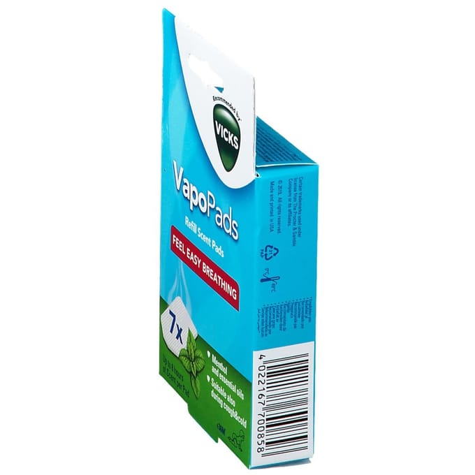 Vicks VH7 Vapopads Menthol +36 Maanden 7 Tabletten