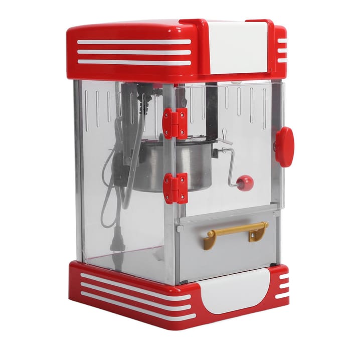 Elektrische Popcornmachine Volautomatisch Snel Poppen 320W Elektrische Popcornmachine voor Bioscoop L gray