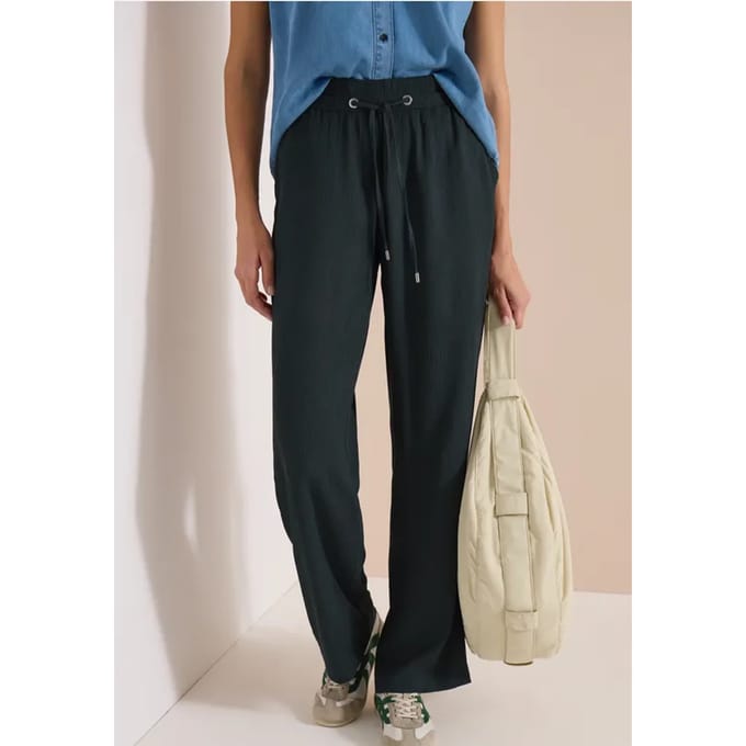 High Waist straight legs broek in Loose Fit