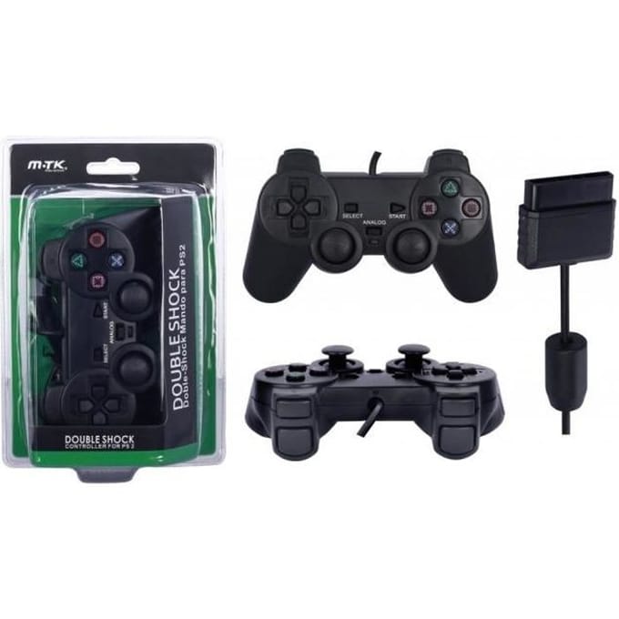 Gamepad - Sony - Dualshock 2 - Bedraad - 1,80m - Vibratie zwart