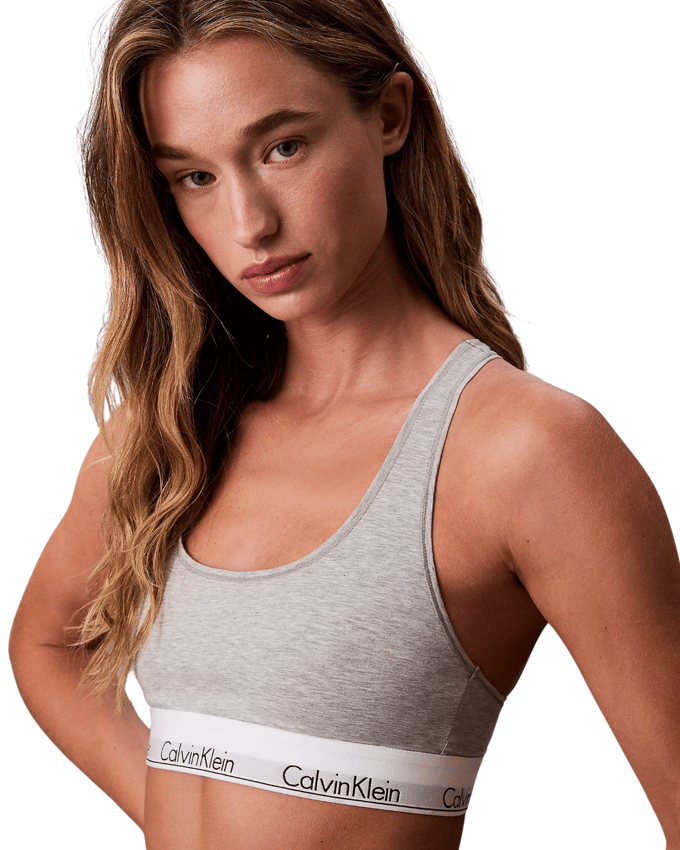 Calvin Klein Underwear Icon Cotton Bralette - Grijs- Dames, Grijs XL