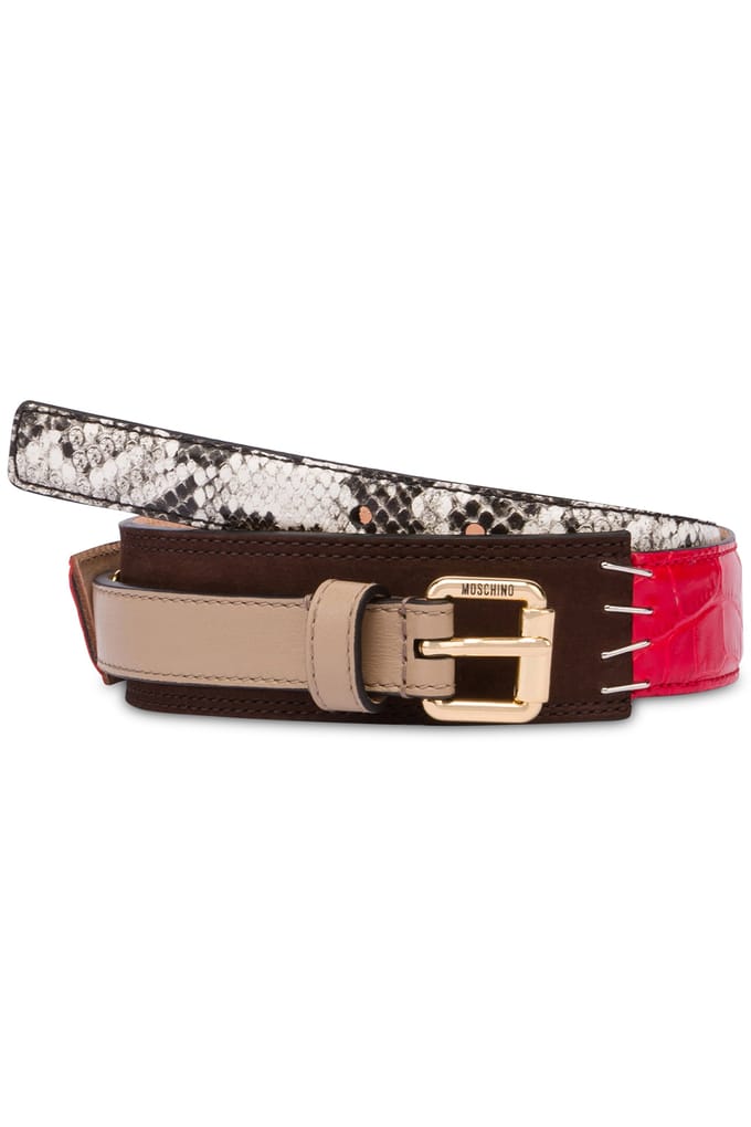 Moschino Patchwork Belt Multicolor Size: 38 | Belts Outlet | Dames |