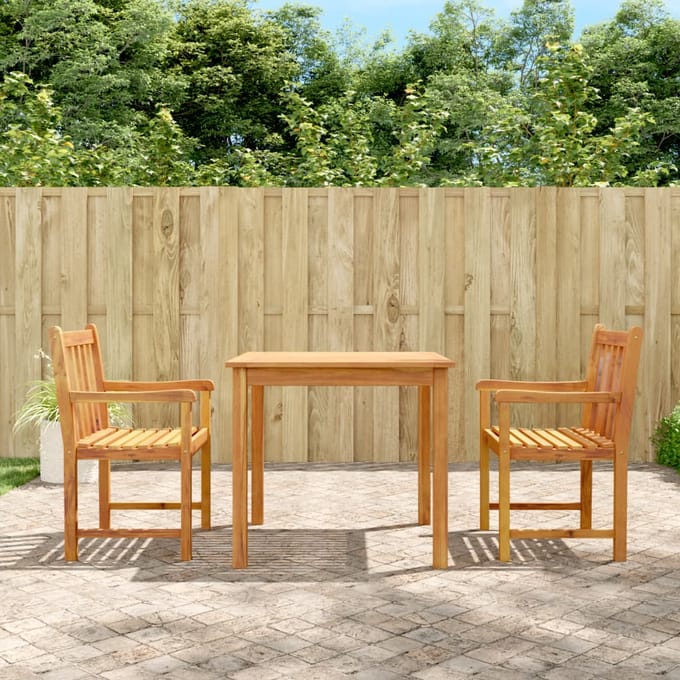 vidaXL - 3-delige - Tuinset - massief - acaciahout