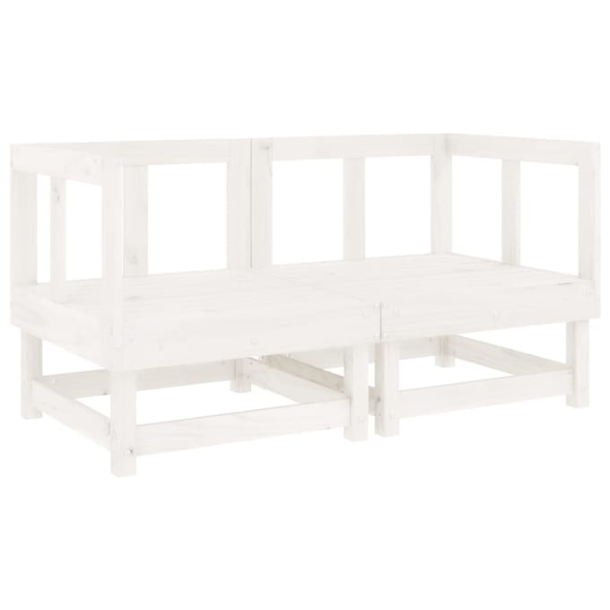 vidaXL - 6-delige - Loungeset - massief - grenenhout - wit
