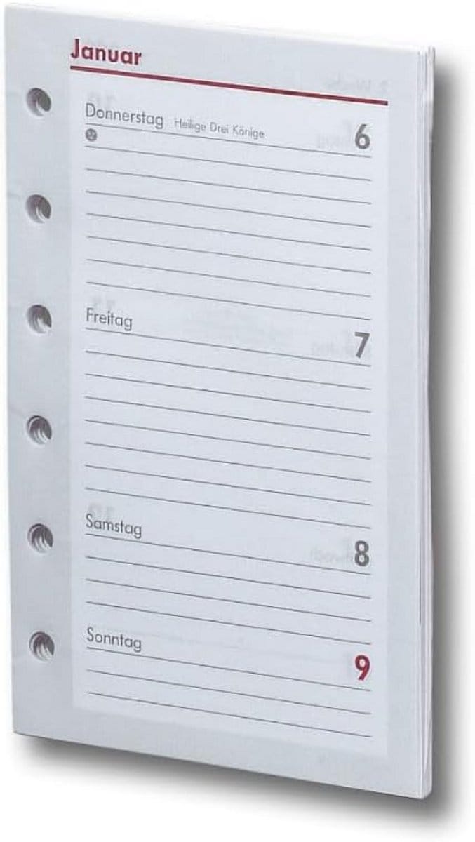 Agenda Vulling Pocket A7 2021 - Weekoverzicht Per 2 Pagina's