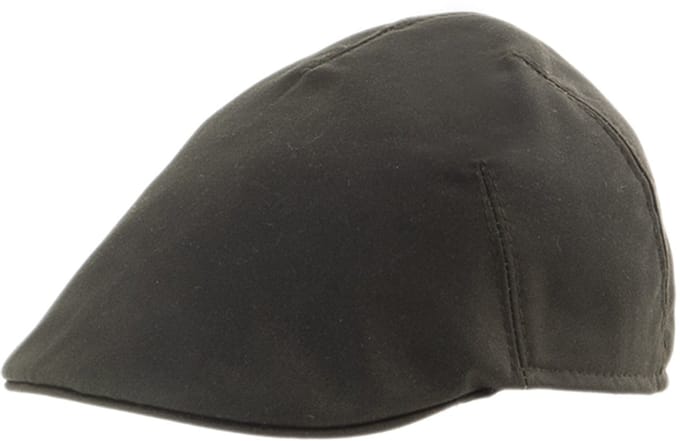 Waxpet Flatcap gewaxte katoenen pet bruin maat 60