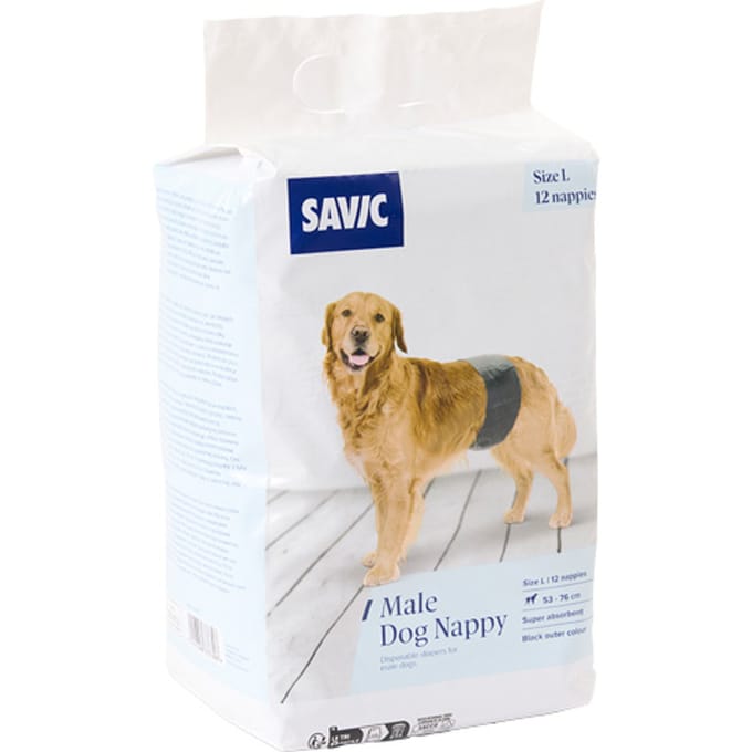 Savic luiers voor mannen maat. L: 53-76cm, 24 stuks hond
