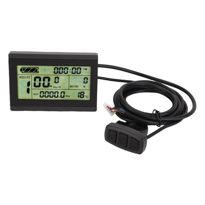 Elektrische Scooter LCD Display Scherm SM Connector Elektrische Scooter Bedieningspaneel met USB black