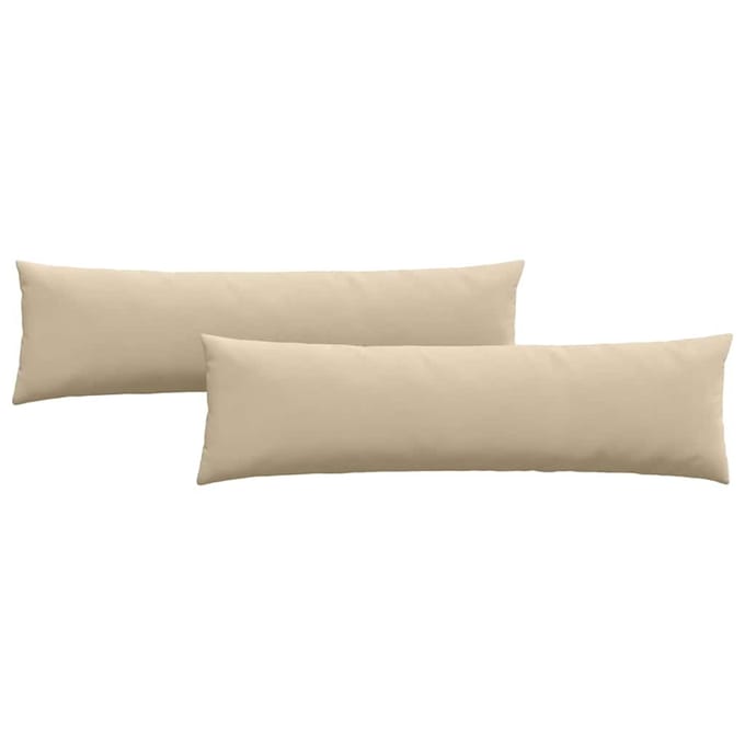 vidaXL - Zitkussens - 2 - st - Stof - Crème - 145 - x - 40 - cm