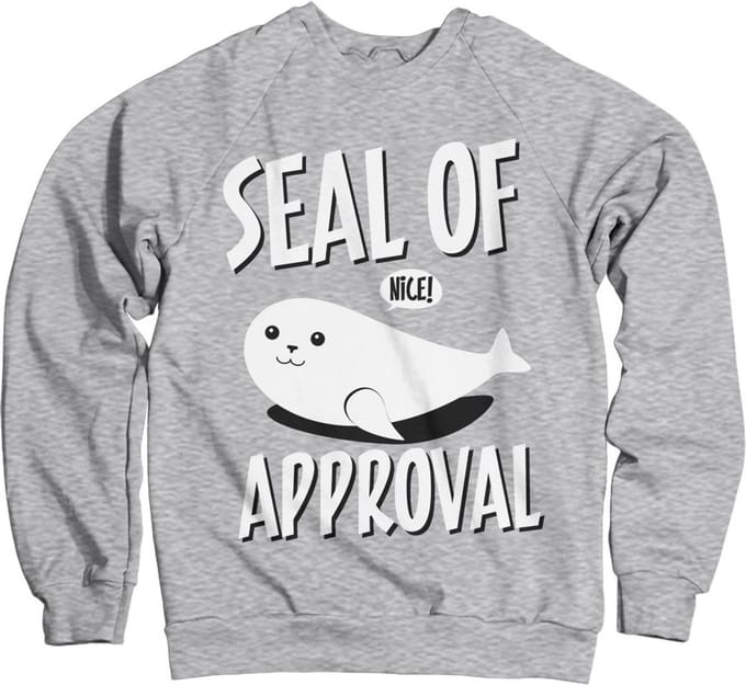 Hybris Seal Of Approval-sweatshirt, heathergrijs