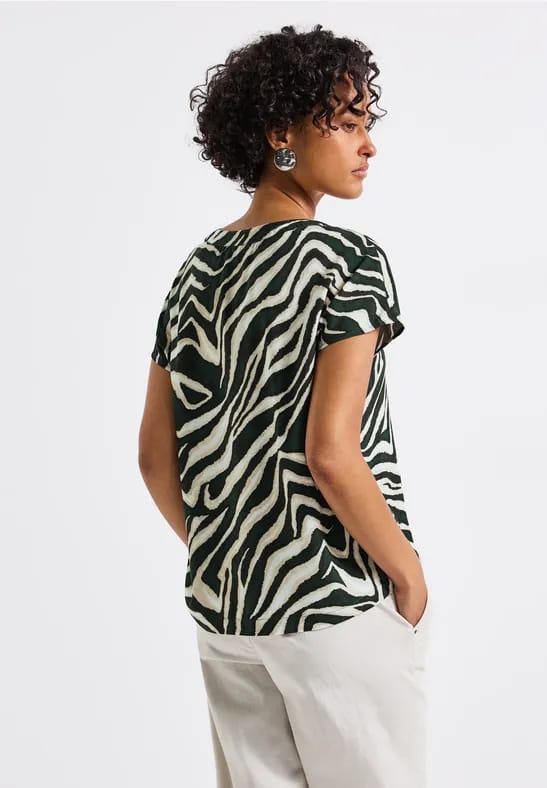 Blouse met zebrapatroon