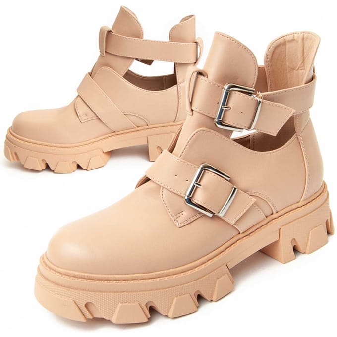 Botín Casual Para Mujer.  Montevita  Bottivita6  93901 40 beige