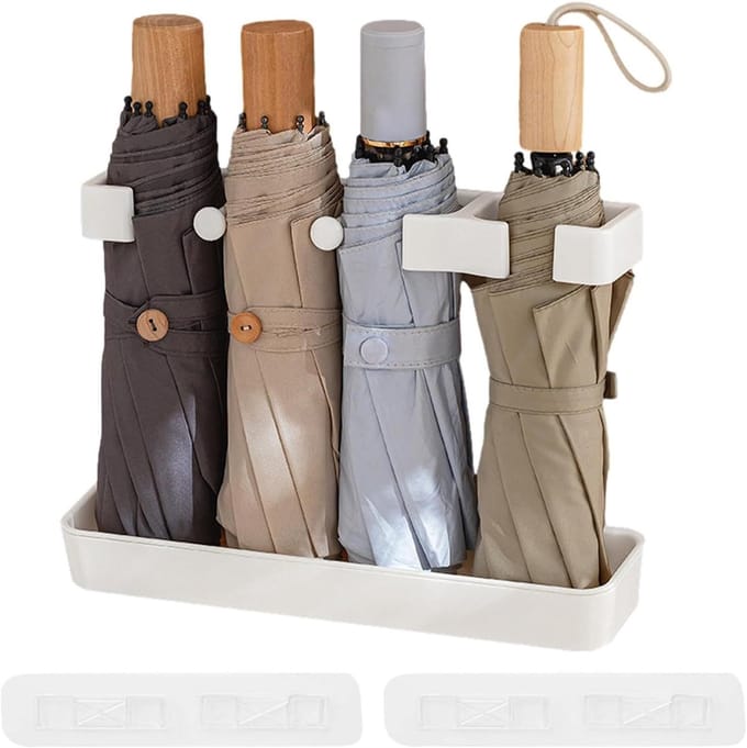 Parapluhouder - Paraplustandaard Entree - Ruimte Opruimen - Lekvrije Opvang - 28 cm Lang - Wit