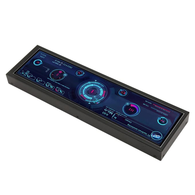 Computertemperatuurmonitor 8,8 inch LCD USB C Landschap of Portret Thema-editor PC CPU Data Monitor voor Without touch