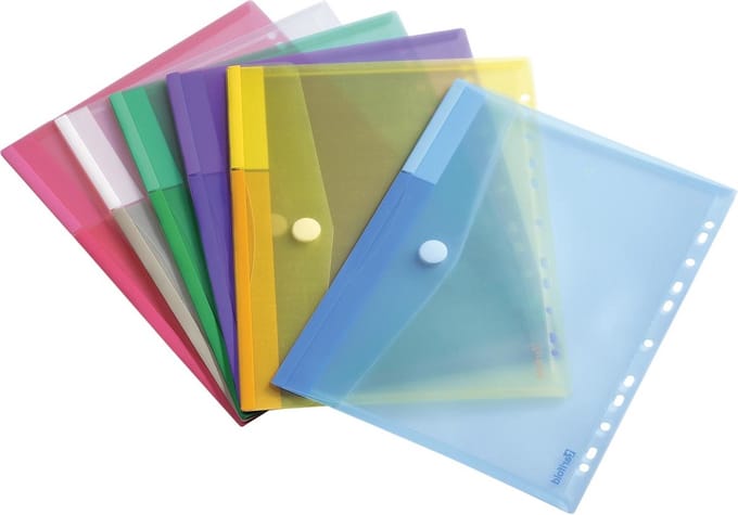 Tarifold geperforeerde showtas geassorteerde kleuren 5 stuks