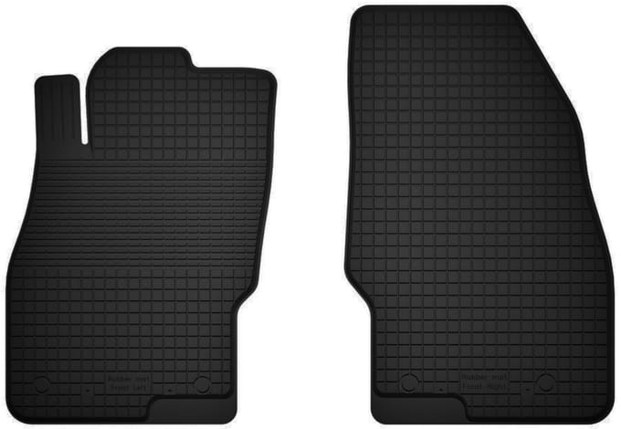 Wielganizator BasicProtect Serie - Rubber Automatten - Fiat Doblo II (2009-2020) - 1,5 cm Rant - Set van 2