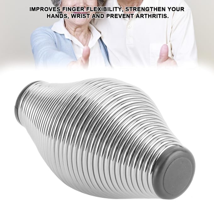 Vingertraining Handknijper Veer Armkracht Oefening Revalidatietrainingstool Zilver white