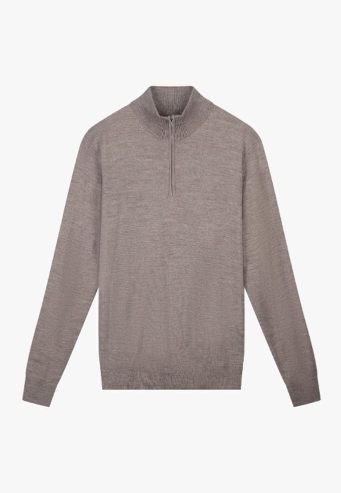 Dstrezzed Half-zip Merino Wool Destin Skipper Coffee (405588 - 260)