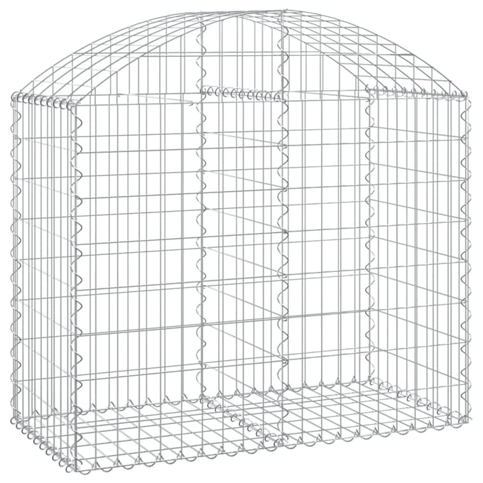vidaXL - Schanskorf - gewelfd - 100x50x80/100 - cm - gegalvaniseerd - ijzer