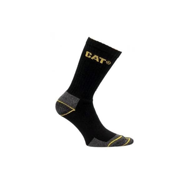 CAT CREW 3-PACK Heren Boot Sokken Zwart