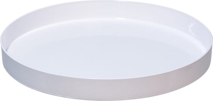 Othmar Decorations Dienblad/kaarsenplateau - wit - D27 cm - kunststof - rond