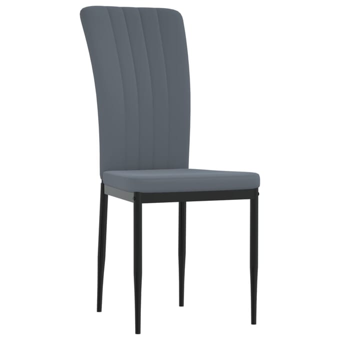 vidaXL - Eetkamerstoelen - 2 - st - fluweel - donkergrijs