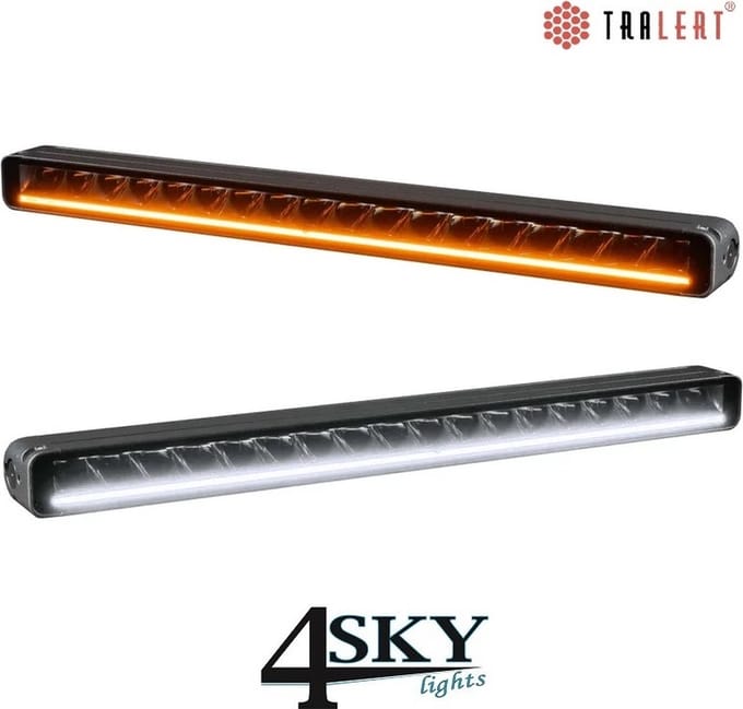 Nemesis 530 duo-color dag-rijverlichting drukwaterdicht IP69K ECE gecertificeerd voor gebruik op de openbare weg.