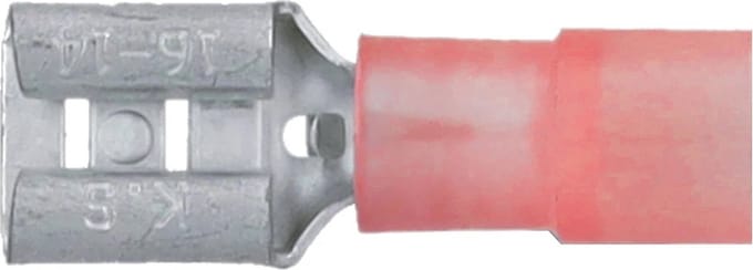 Cimco geïsoleerde vlakstekerhuls 2,8x0,5mm voor 0,5-1mm² - rood per 100 stuks (180250)