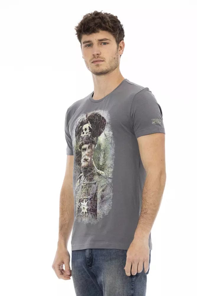 Trussardi Action Grijze Katoenen Heren T-Shirt