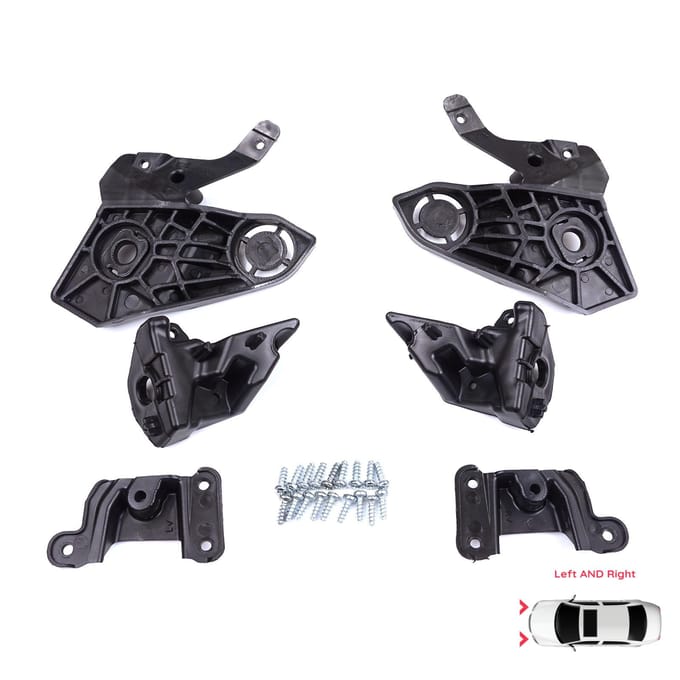 BHL581 Koplamphouder Montage Reparatiebeugel Tab Set Links Rechts voor Peugeot 208 e-208 MK2 P21 2008 e-2008 MK2 P24 2019-On
