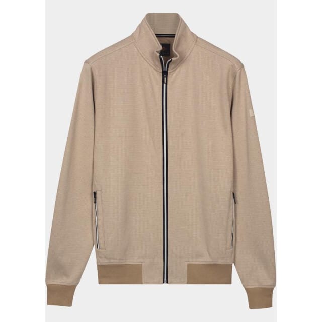 Baileys Vest Sweat Texture Zip Yarn Dyed Jacquard Interlock Zand / male